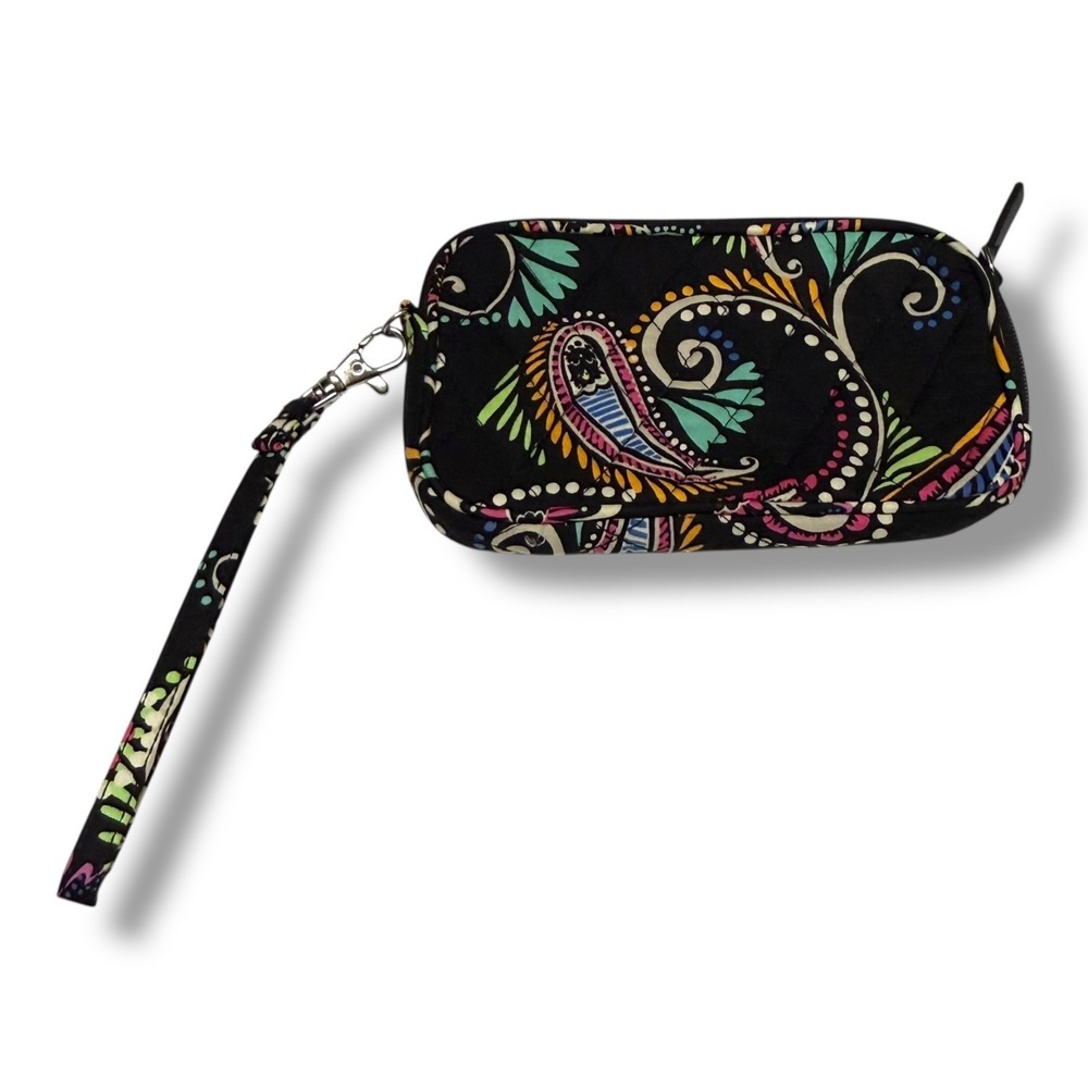Vera Bradley Tech Case Bandana Swirl 21523-142 Retired Black Bright Floral